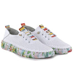 Women's leather openwork shoes white Artiker 58C0597 To be categorized Your Sports Performance