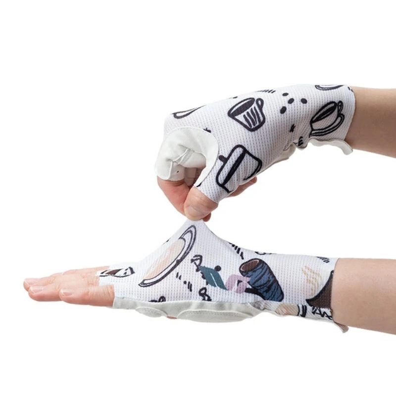 Rockbros S389 Women's Short Shock Absorbing Cycling Gloves L - White