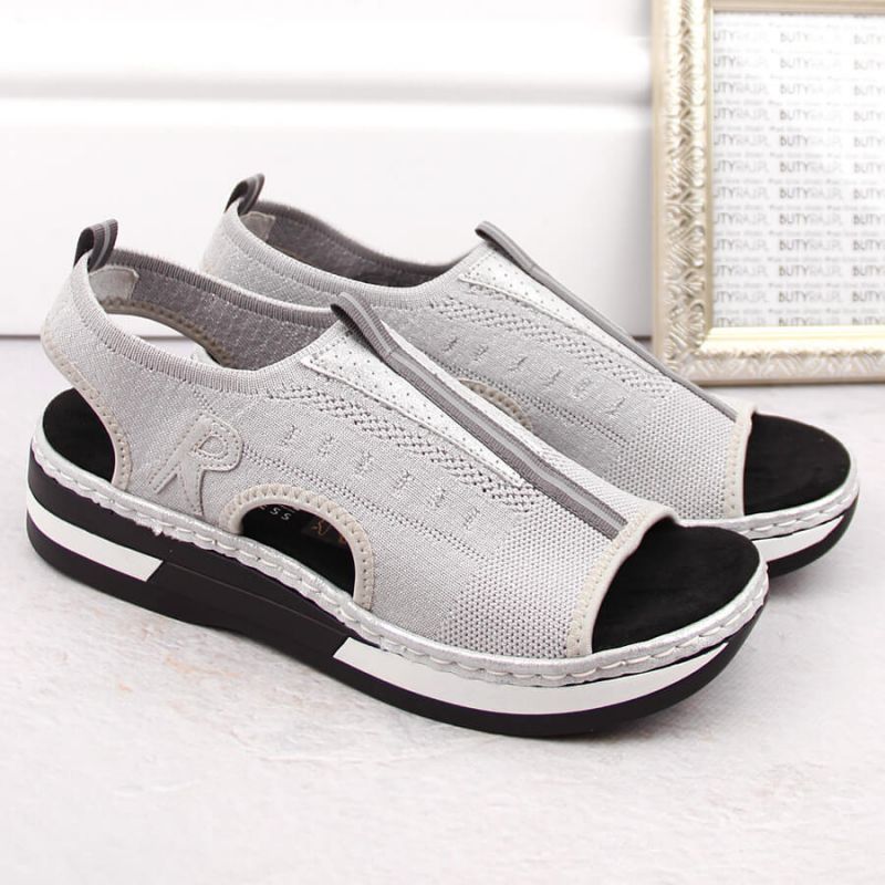 Rieker W RKR686 metallic comfortable slip-on sandals Rieker