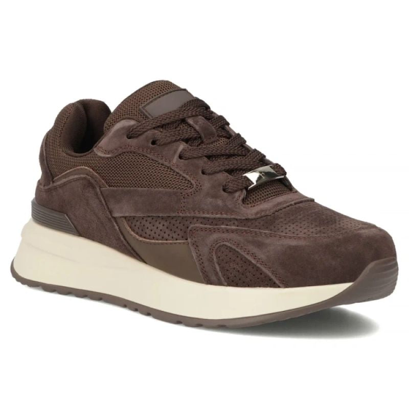 Leather sneakers suede brown shoes Filippo DP7728/26 Filippo