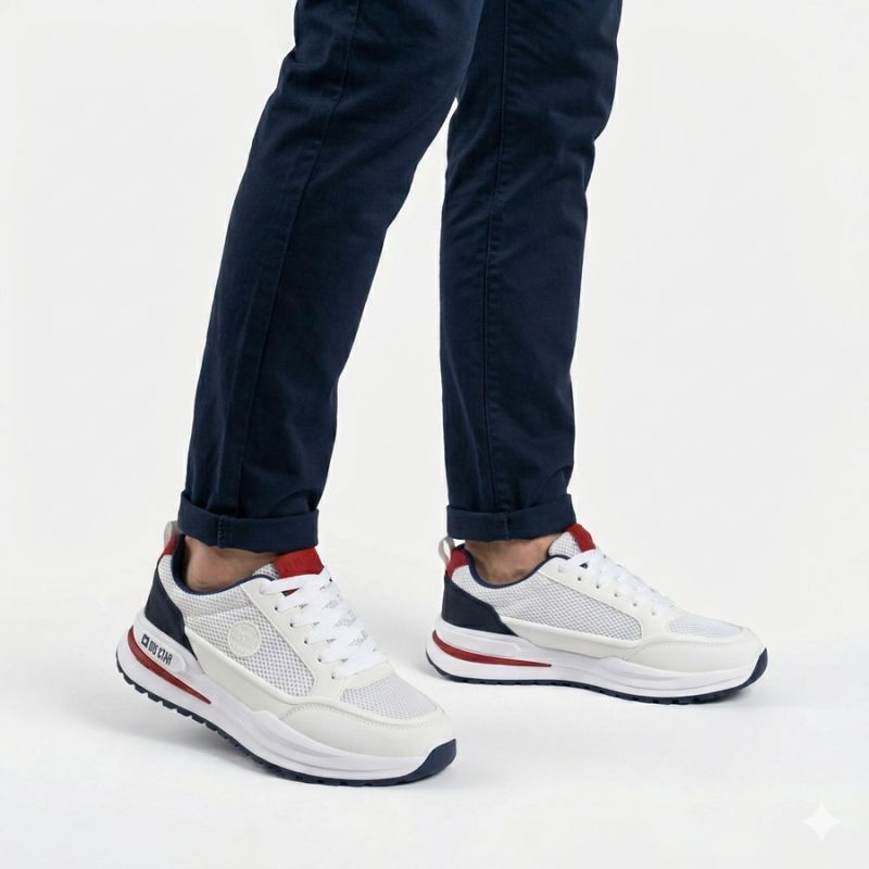 Men's white sports shoes Big Star TT174315 To be categorized Your Sports Performance