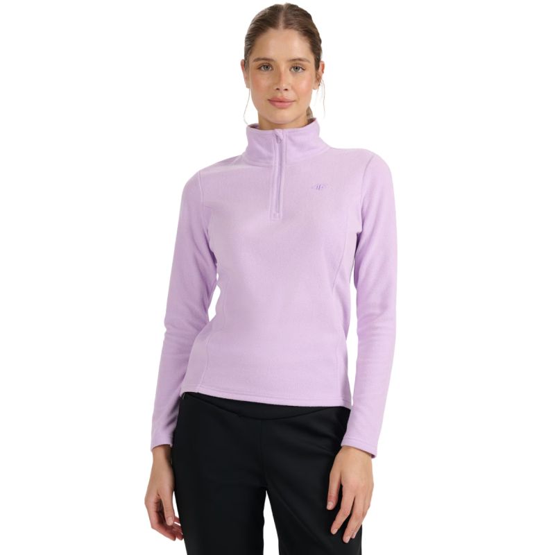 Women's fleece sweatshirt 4F F069 light purple 4FWAW25UFLEF069 52S In preparation Your Sports Performance