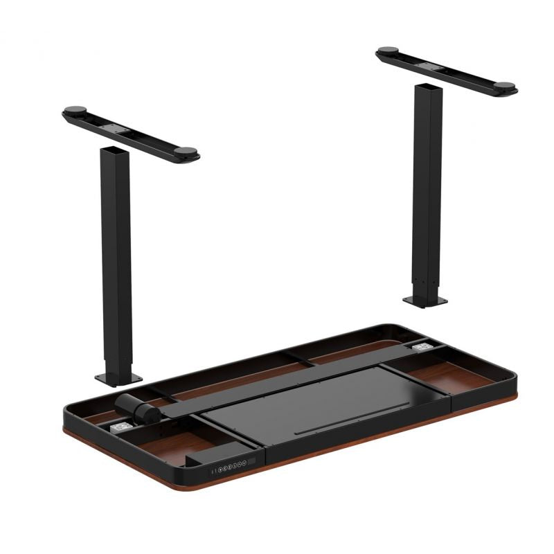 Urevo U1 Smart Walkingpad Treadmill + TUCKANO Electrically Adjustable Desk Black/Walnut In preparation Your Sports Performance