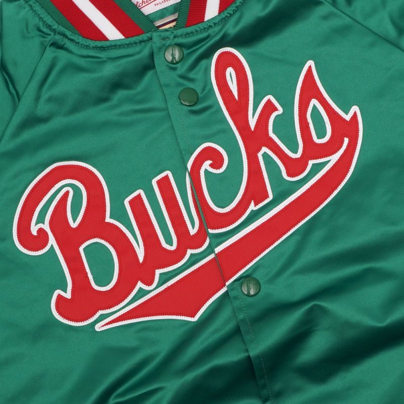 Mitchell &amp; Ness NBA Milwaukee Bucks Lightweight Jacket M STJKMG18013-MBUDKGN Clothing/Lifestyle/Mitchell & Ness Your Sports Performance