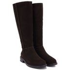 Women’s chocolate-brown leather officer boots Sergio Leone KZ-27-S