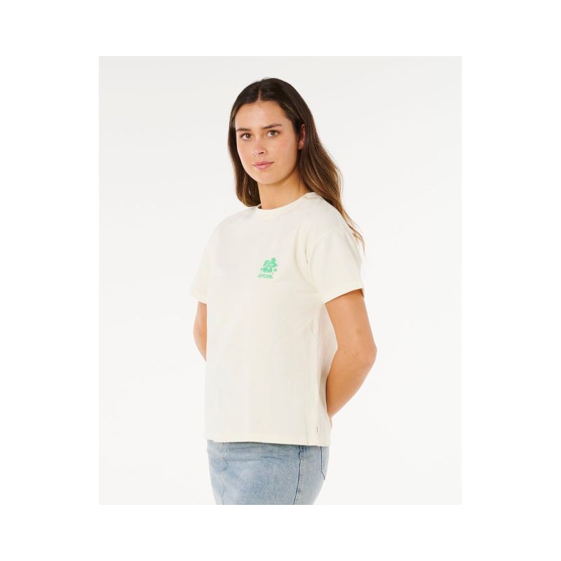 RIP CURL Surf Puff Party Pack Relaxed Beige Women's T-Shirt