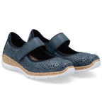 Rieker N4299-14 women's comfortable velcro shoes, openwork, blue To be categorized Your Sports Performance