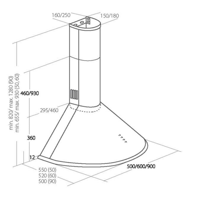 AKPO WK-4 DANDYS 60 WHITE chimney hood (600mm; white) AGD - Produkty/Okapy kuchenne Your Sports Performance