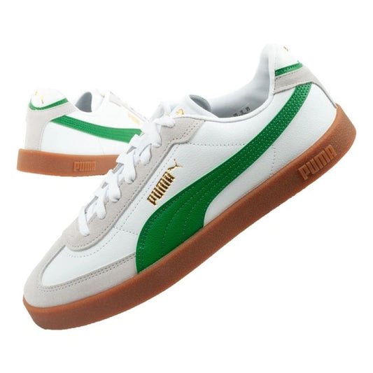 Puma Club II Era men's sports shoes sneakers leather white gray green Puma