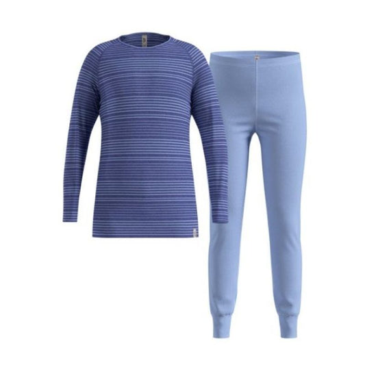 Thermal underwear - Odlo Set long ACTIVE WARM SET size 104cm Blue Odzież militarna/Bielizna termoaktywna Your Sports Performance