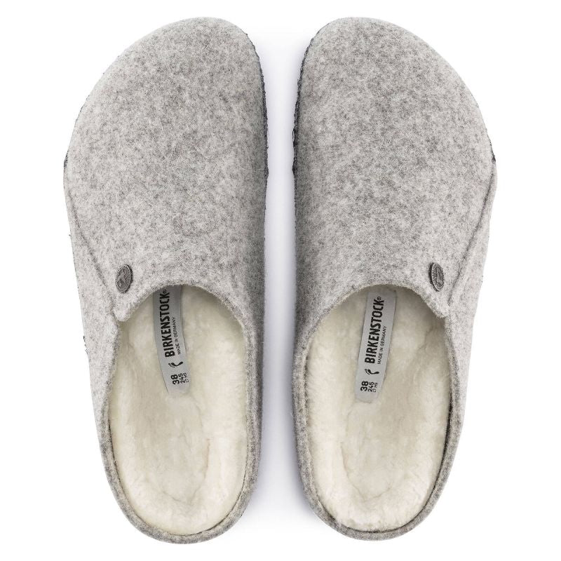 Birkenstock Zermatt Light Gray Wool Felt Insulated Men's/Women's Slippers Regular Wide (1015092) In preparation Your Sports Performance