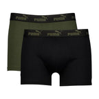 Puma Men's Boxer Briefs 2-Pack Khaki Black Comfortable Cotton Clothing Your Sports Performance