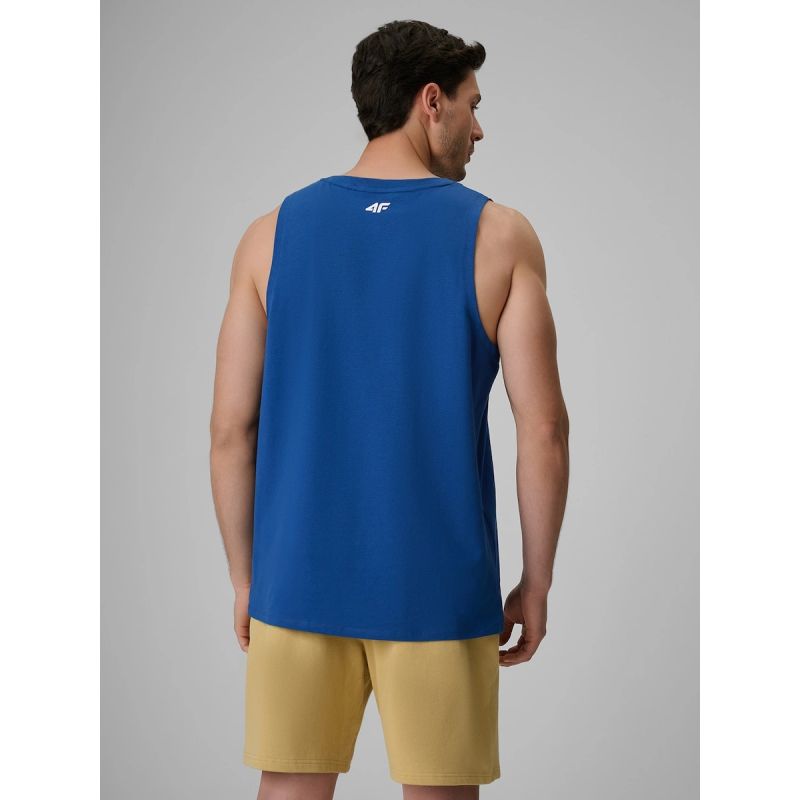 Men's regular sleeveless shirt with print 4F 4FRSS26TSLEM331-033S 4f