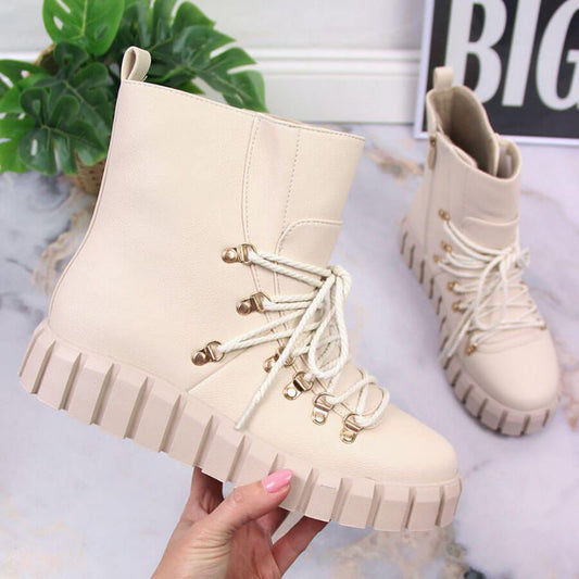 Insulated platform boots Potocki W WOL108B beige Footwear/Outdoor/Potocki Your Sports Performance