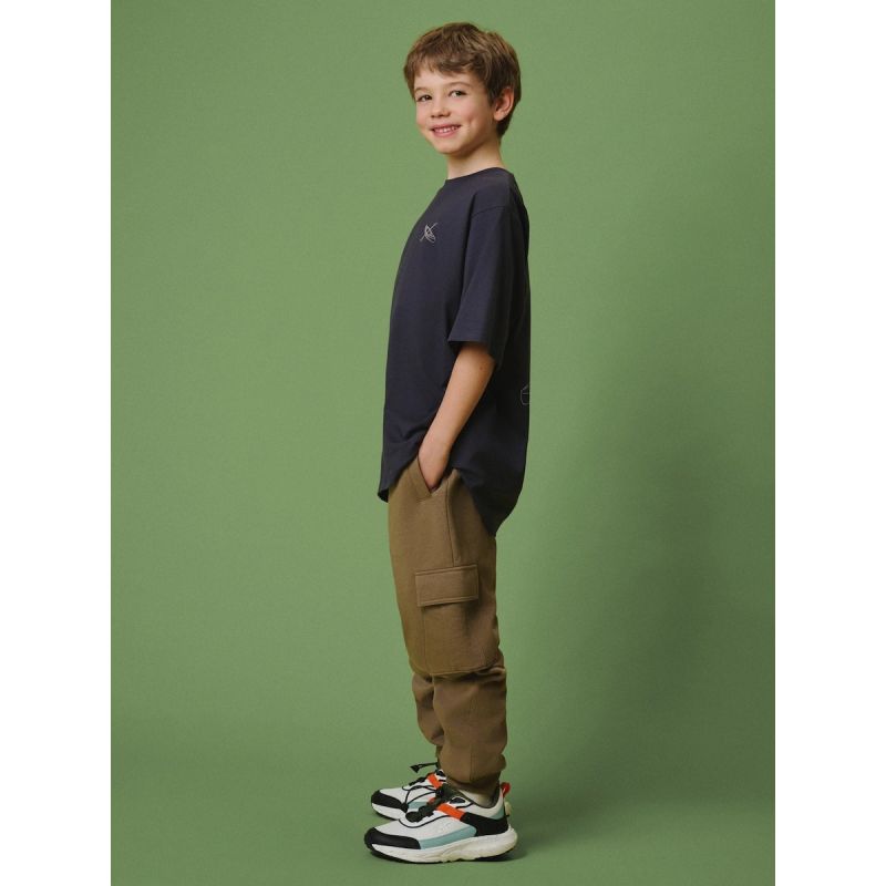 Boys' cargo sweatpants 4F 4FJRSS26TTROM1882-82S