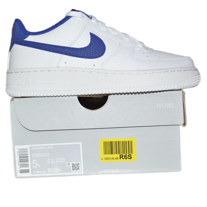 Nike Air Force 1 White/Deep royal blue women's shoes - CT3839-101 Obuwie/Buty na co dzień Your Sports Performance