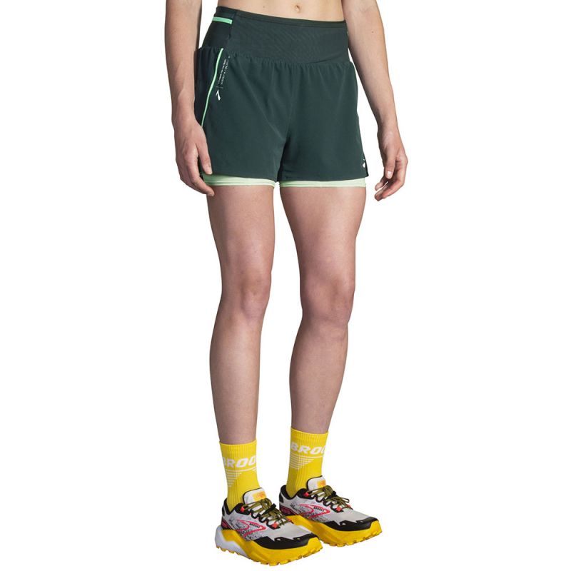 High Point 3" 2in1 Short 2.0 Women's Running Shorts Green Import z Brooks/Brooks/Spodenki Your Sports Performance