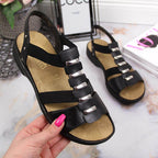 Black leather Roman sandals Rieker W 64580 Footwear/Outdoor Your Sports Performance