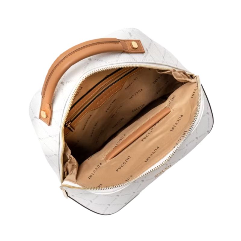 Puccini Monogram Collection Women's Backpack Bag White - BLXP0011P-0 Akcesoria i sprzęt koszykarski/Torby i plecaki Your Sports Performance