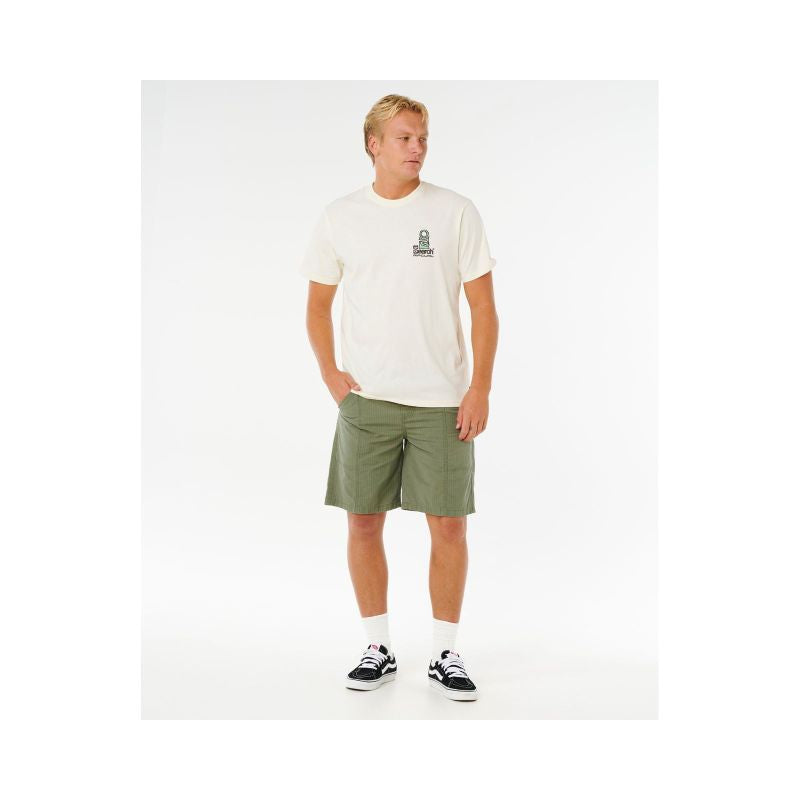 RIP CURL Vaporcool Search Stack Tee Men's White