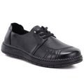 Comfortable black women's leather shoes Vinceza 107240
