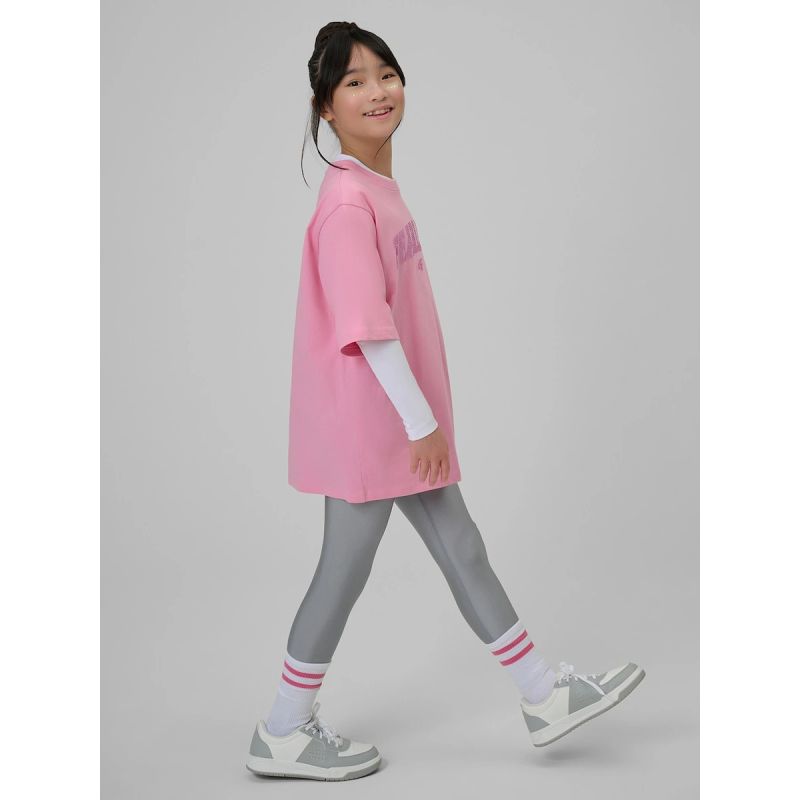 Girls' loose T-shirt with print 4F 4FJRSS26TTSHF3453-56S 4f