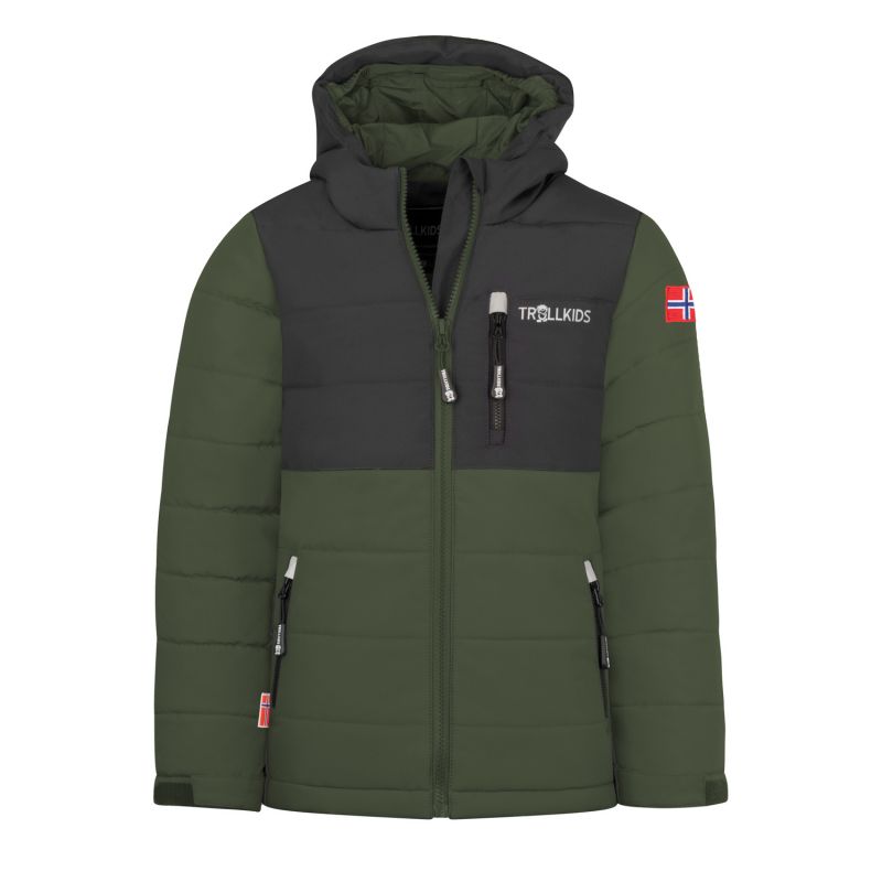 Trollkids Kids Hemsedal Snow Jacket XT Waterproof Green (513-347) In preparation Your Sports Performance