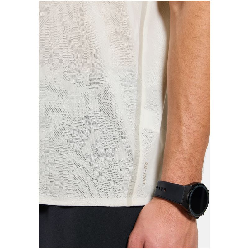 Men's short-sleeve ODLO T-shirt crew neck s/s ZEROWEIGHT ENGINEERED CHILL-TEC beige