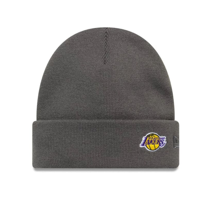 New Era NBA LA Los Angeles Lakers Mini Logo Dark Grey Cuff Knit Beanie - 60691118 Odzież/Czapki/Czapki z daszkiem Your Sports Performance