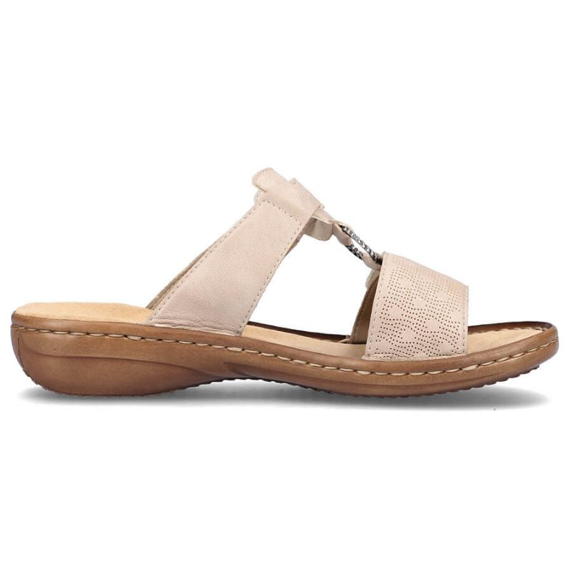 Comfortable Rieker W RKR681 beige flip-flops Footwear/Lifestyle/Rieker Your Sports Performance