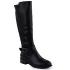 Women's boots with a decorative strap on the block, black Filippo 7437 Footwear Your Sports Performance