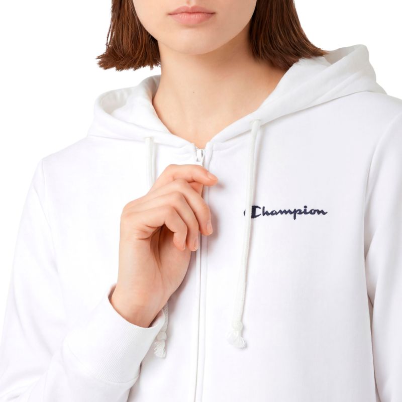 Champion Women's Full Zip Hoodie Sweatshirt White 118406 WW001