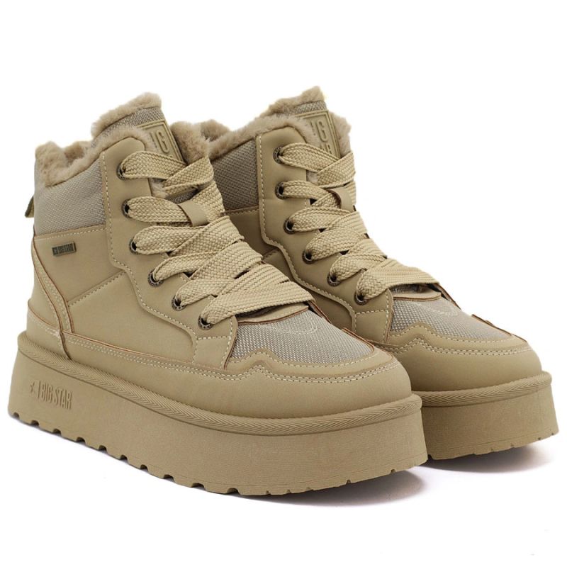 Beige Big Star UU274166 women's platform snow boots