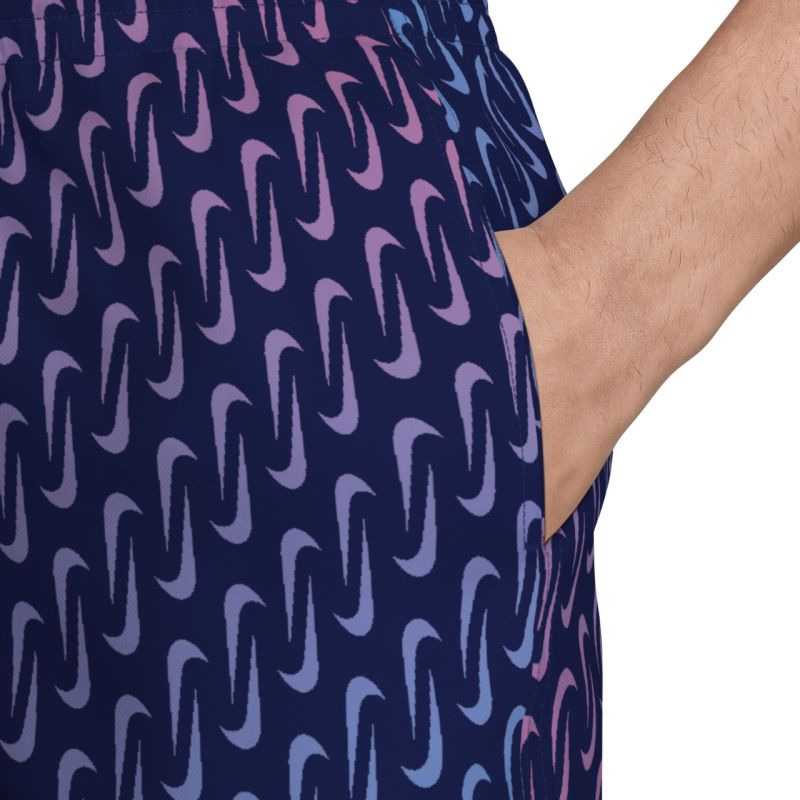 Nike Breaker Swoosh Link Midnig Navy-Pink-Purple Swim Shorts NESSG577 440