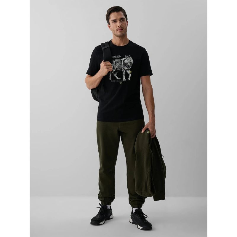 Men's regular printed T-shirt 4F 4FKAW26TTSHM4500-20S