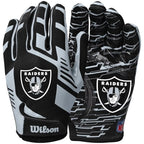 Wilson NFL Stretch Fit Receivers Gloves WTF9326LV Black One size In preparation Your Sports Performance