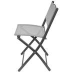 BALCONY FURNITURE SET ROUND TABLE AND 2 FOLDING CHAIRS GRAY Home and Garden/Garden Your Sports Performance