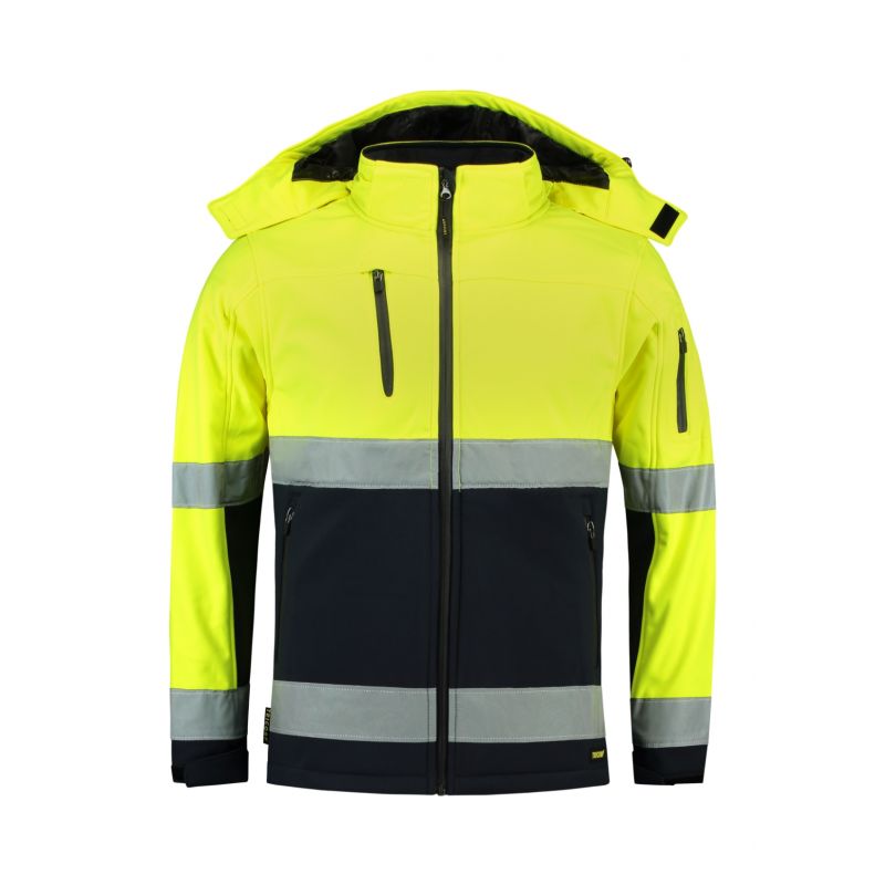 Rimeck Bi-color EN ISO 20471 Softshell Jacket M MLI-T5297 fluorescent yellow Clothing/Outdoor/Rimeck Your Sports Performance