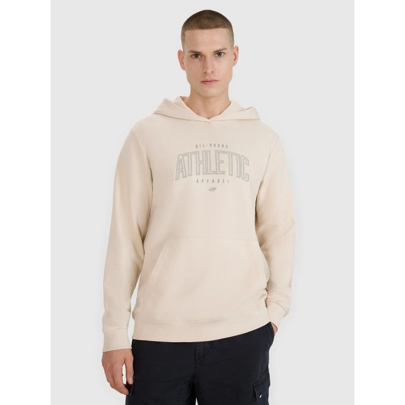 Men's sweatshirt with hood, open, 4F 4FRSS25TSWSM2201-12S 4f
