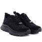 Women's sneakers with mesh and rhinestones black Goe TT2N4041 Goe