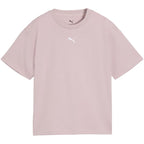 Puma Ess Centered Cat Logo Boxy Tee for Kids Pink 685131 49