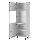 PAFOS display cabinet 60x40x182 white matt Bufety i witryny/Bufety i witryny na drewnianej podstawie Your Sports Performance