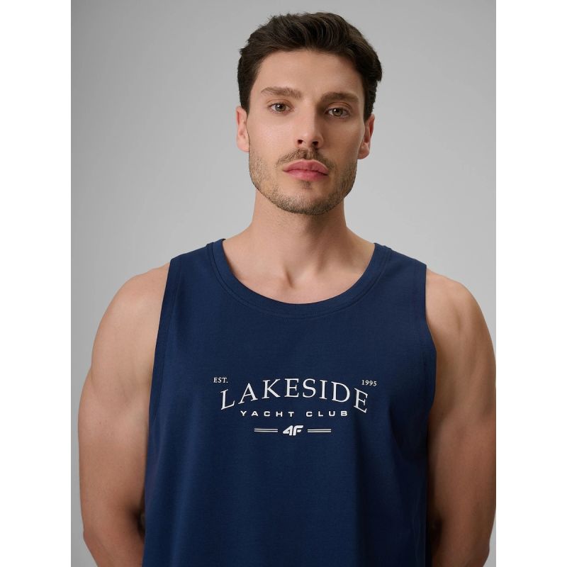 Men's regular sleeveless T-shirt with print 4F 4FRSS26TSLEM331-31S 4f