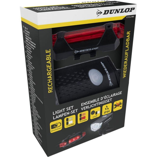 Set of Dunlop Led bicycle lights, USB charging, rear + front 473758 Accessories/Bicycle/Akcesoria rowerowe Your Sports Performance
