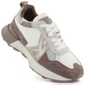 Women's leather sports shoes beige Kobbo 66954 Kobbo