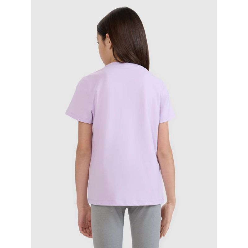 Girls' regular printed T-shirt 4F 4FJWSS25TTSHF1871-52S *Kategoria tymczasowa Your Sports Performance