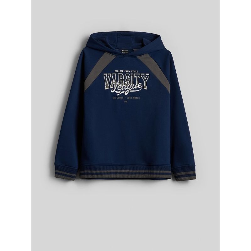 Boys' Loose-Fit Hooded Sweatshirt 4F 4FJRAW26TSWSM3193-31S