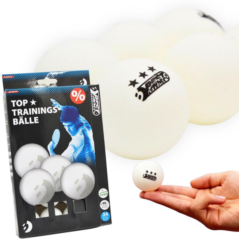BEST SPORTING TRAINING TABLE TENNIS BALLS 24 PCS WHITE Accessories Your Sports Performance