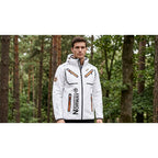 Men’s Softshell Jacket Geographical Norway RAINBOW MEN WHITE QUES 056 SIZE XL (WU1270H/GN-WHITE)
