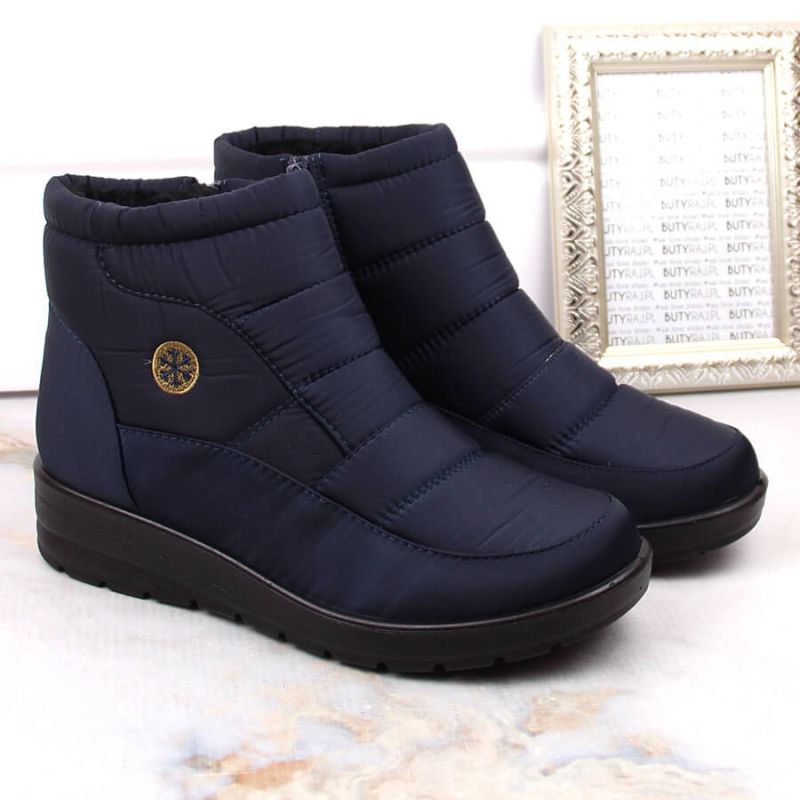News W EVE437B navy blue wedge snow boots Footwear/Outdoor/News Your Sports Performance